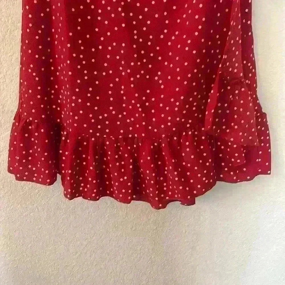 Relipop Women’s wrap ruffle polka dot dress size small - Picture 2 of 5
